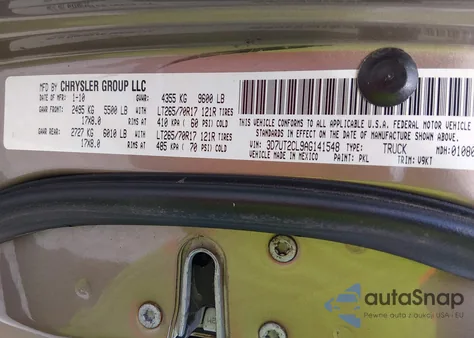 2010 Dodge Ram 2500 Slt из США, поврежденный, VIN 3D7UT2CL9AG141548